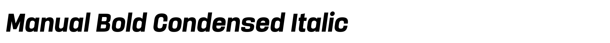 Manual Bold Condensed Italic image
